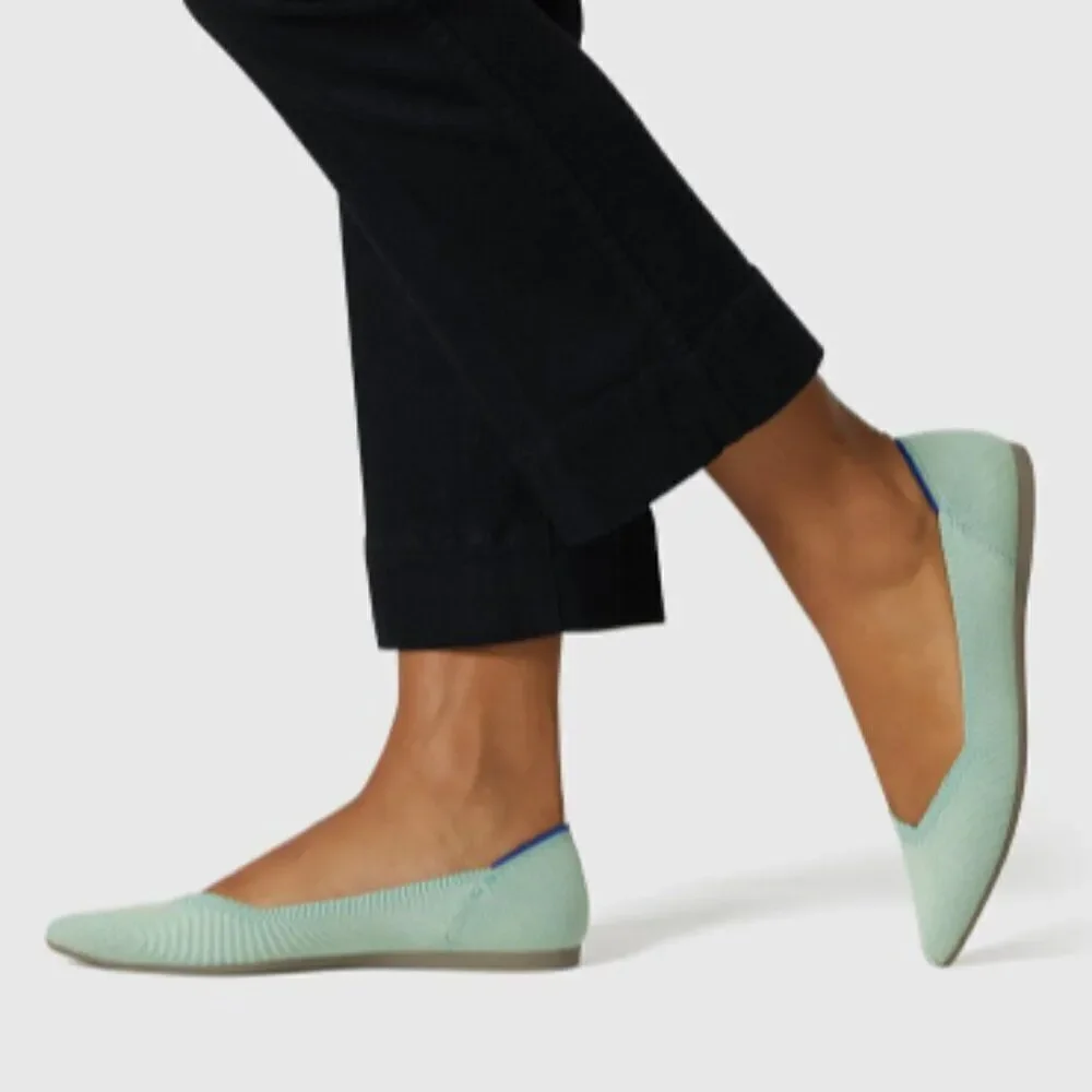 Rothy's The Point Mint Green Ballet Flats Size 6.5